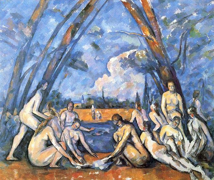 Paul Cezanne Les Grandes Baigneuses Norge oil painting art